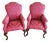 Queen Anne-Style Upholstered Chairs- Pair For Sale
