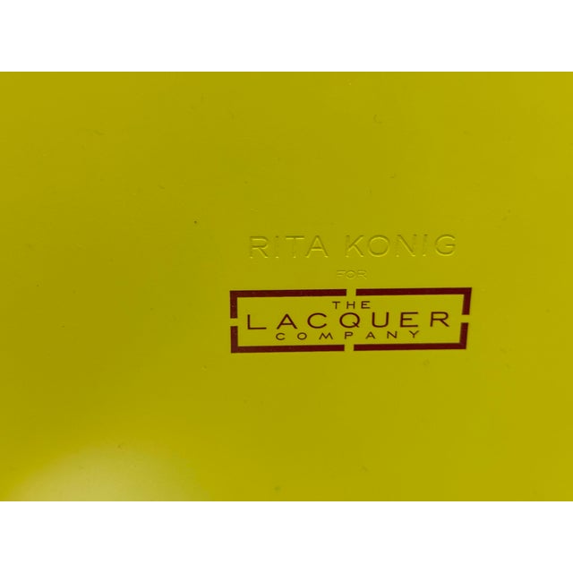The Lacquer Company Belles Rives Lime Green Tray, Large For Sale - Image 12 of 12