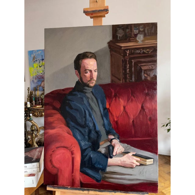 Original portrait oil painting on canvas