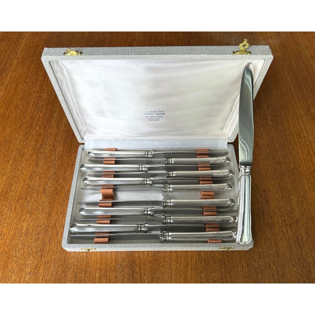 12 Silver-Plated Dessert Knives by Silversmith Ravinet Denfert, France, 1970s, Set of 12 For Sale - Image 6 of 6
