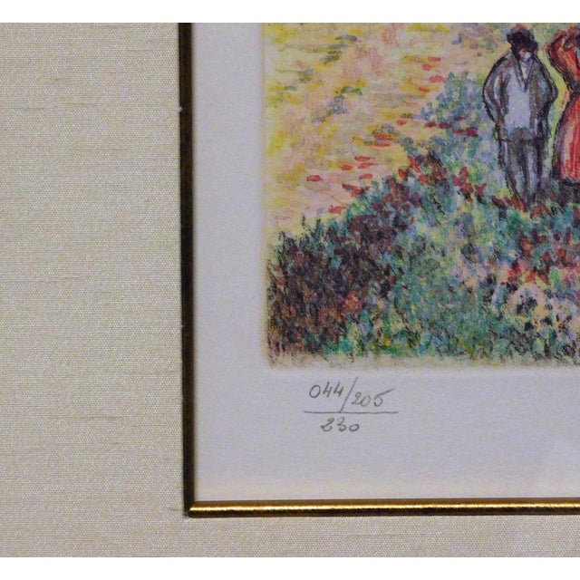 Impressionist Pissarro, Claude "Auxerre Cathedral River Banks"H.Signed Artwork Custom Framed For Sale - Image 3 of 6