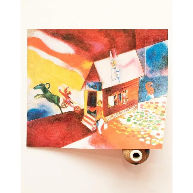 Marc Chagall 1972 After Marc Chagall "Burning House La Maison Brule", Full-Color Parisian Print For Sale - Image 4 of 7
