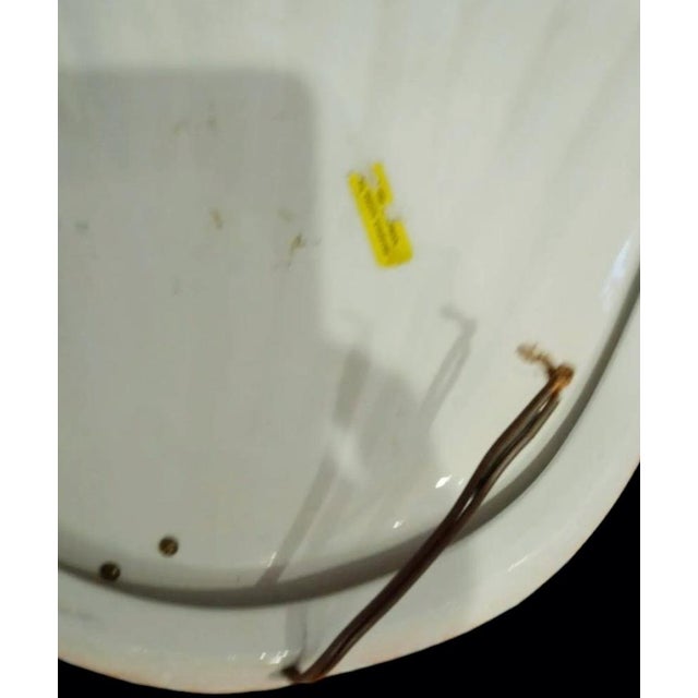 Monumental Off White Ceramic Clam Shell Gigantic Palm Beach Regency Wall Sconce Lights by Chapman- A Pair For Sale - Image 10 of 14