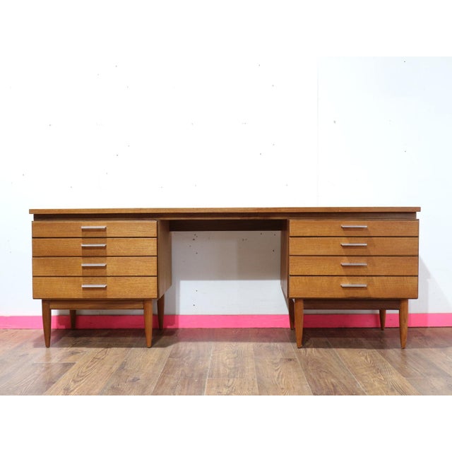 1960s Mid Century Modern Vintage Teak Vanity Desk in the Style of White and Newton For Sale - Image 9 of 9