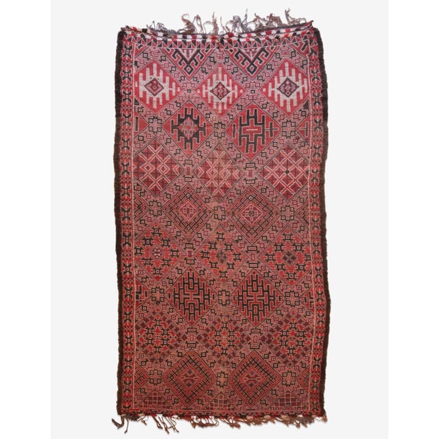 1980s Moroccan Wool Rug - 13.8 X 6.7 Ft For Sale - Image 4 of 11