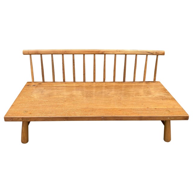 Wood Andrianna Shamaris Couture Low Teak Wood Sofa For Sale - Image 7 of 18
