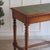 Small Antique Desk or Console Table with Green Leather Top, 1890s For Sale - Image 12 of 18