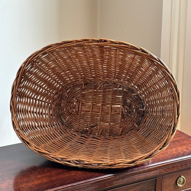 Mid-20th Century French-Style Footed Storage Basket For Sale - Image 11 of 12