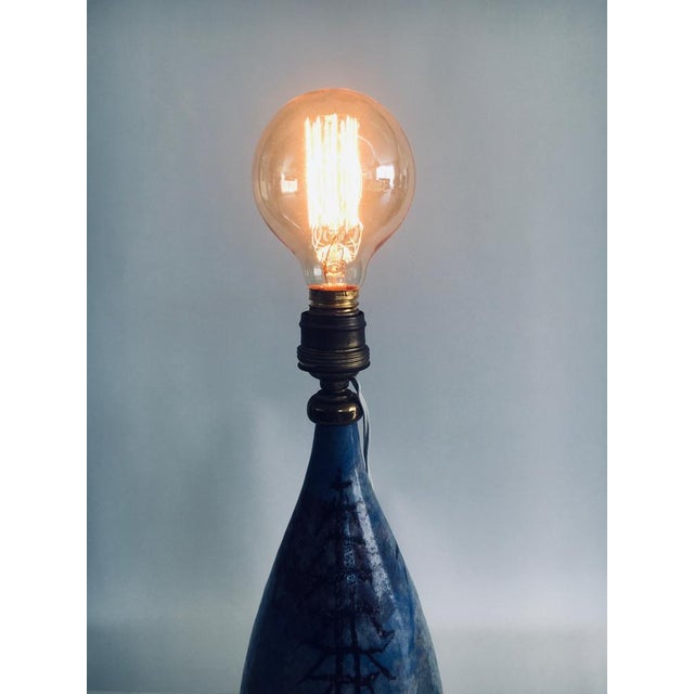 Mid-Century Design Art Studio Ceramic Table Lamp by Cacf Faenza, Italy, 1950s For Sale - Image 13 of 14