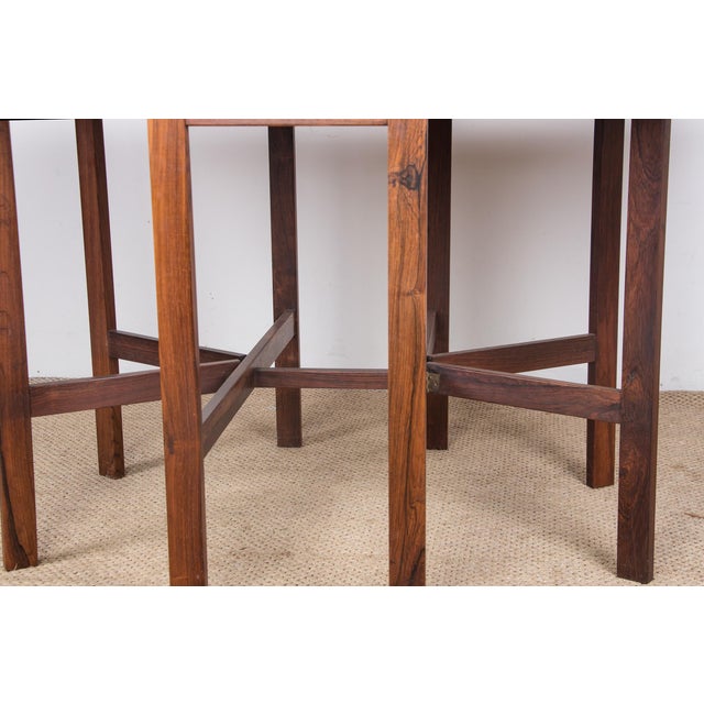 Danish Extendable Folding Table in Rosewood, 1960s For Sale - Image 9 of 14