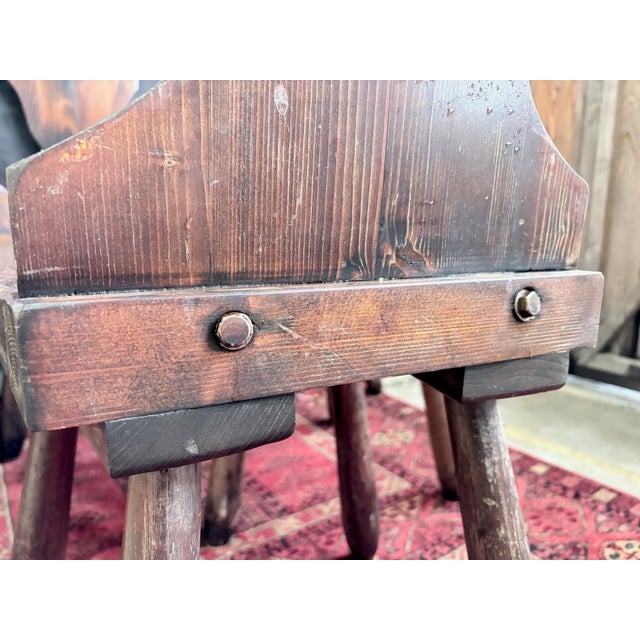 Vintage French Brutalist Mountain Chairs, 1950s, Set of 6 For Sale - Image 5 of 10