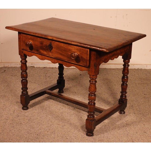 Louis XIII Side Table in Walnut, 17th Century For Sale - Image 9 of 12