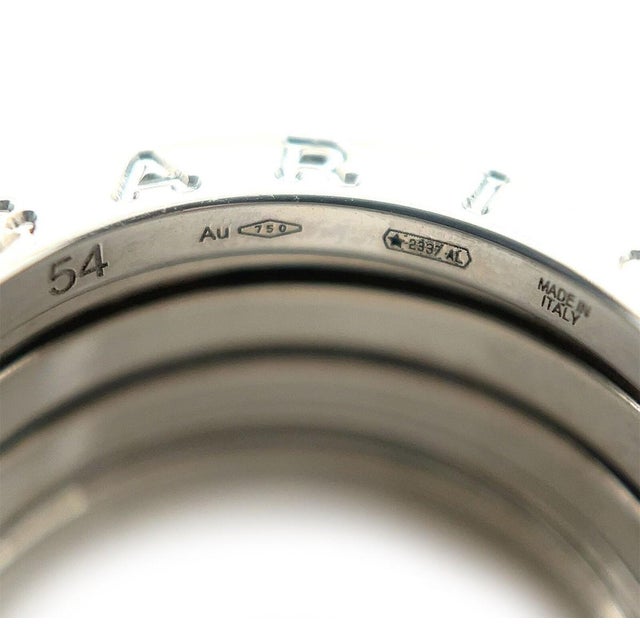 Metal Mid 20th Century Bvlgari B.zero1 Four-Band Ring in 18k White Gold w/Cert Size 6.5 / EU 54 For Sale - Image 7 of 8