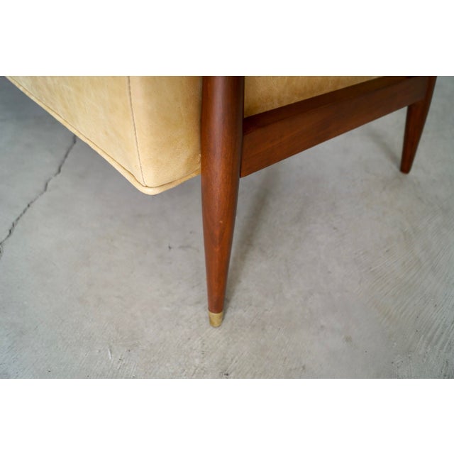 1950’s Mid-Century Modern Leather Lounge Sofa For Sale - Image 12 of 12