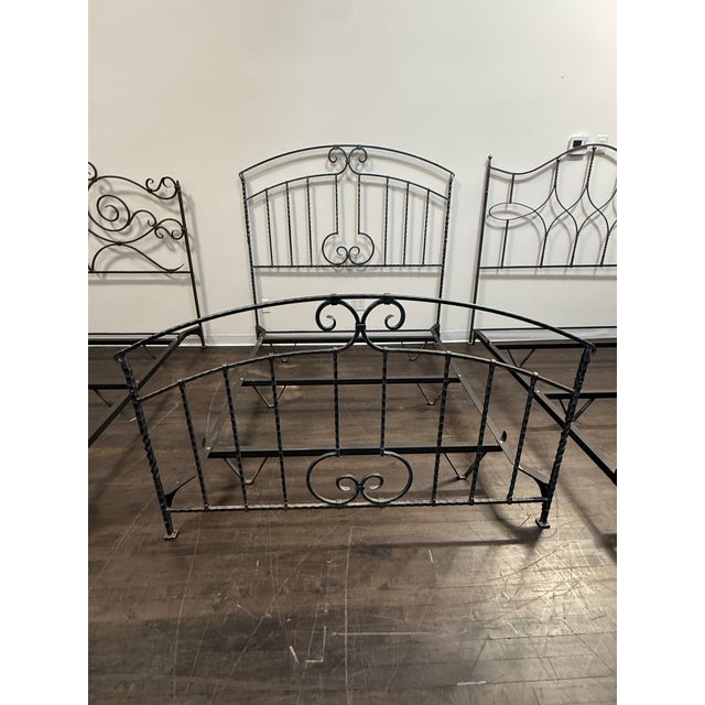 Full Size Claudio Rayes Wrought Iron Bed Frame, Model 28 For Sale - Image 10 of 12