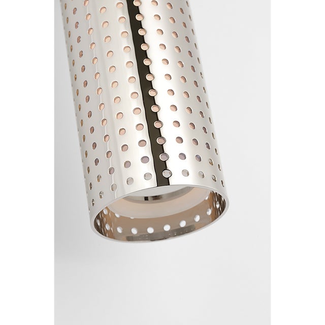 Modern Kelly Wearstler for Visual Comfort Signature Precision 18" Bullet Sconce in Polished Nickel with White Glass For Sale - Image 3 of 6