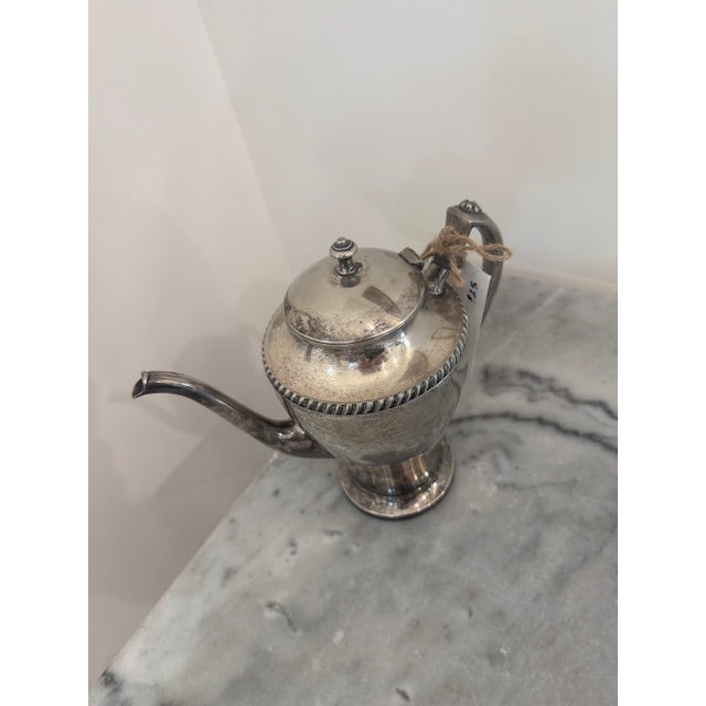 Early 20th Century Vintage Silver-Plated Coffee Pot With G Initial For Sale - Image 5 of 5