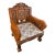 Thai Teakwood Hand Carved Armchairs For Sale