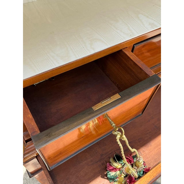 Vintage Mahogany Glass Display Cabinet For Sale - Image 10 of 16