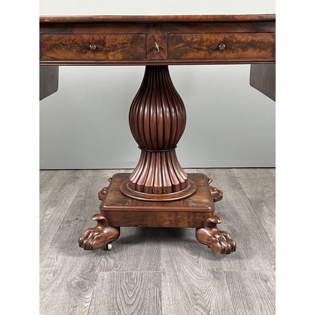 19th Century 19th Century Mahogany Drop-Leaf Table For Sale - Image 5 of 13