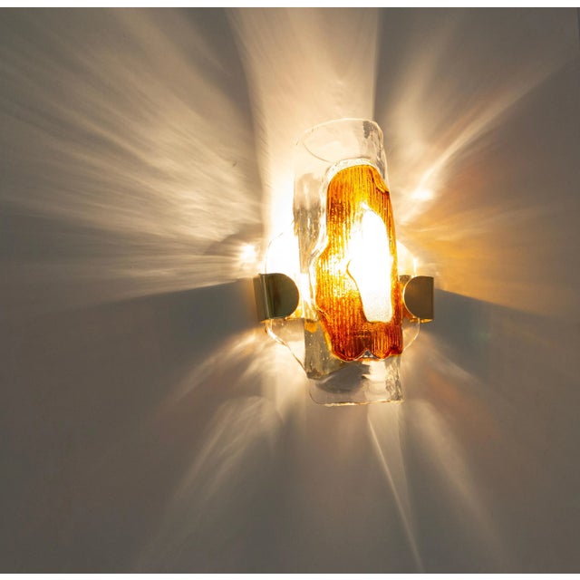 1970s Large Murano Glass Wall Sconce by Barovier & Toso for Hille, Italy, 1970s For Sale - Image 5 of 7