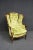 Mid 20th Century French Crushed Velvet Wingback Chair For Sale - Image 5 of 10