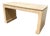 Karl Springer Style Cream Raffia Wrapped Low Console Table For Sale