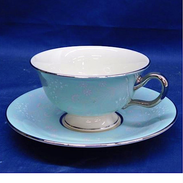 1960’s Castleton Usa Turquoise “Corsage China Set” a Set of 40 Pieces