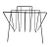 Mid-Century Modern Mid Century Modern 1950s Magazine Rack Black Metal Holder For Sale - Image 3 of 9