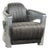 Club Chair in Cowhide Leather with Aluminium For Sale