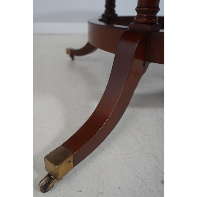 Regency-Style Mahogany Dining Table With Leaves For Sale - Image 14 of 18