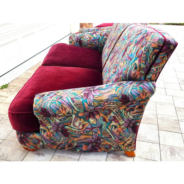 1990s Thayer Coggin French Art Nouveau Tropical Sofa For Sale - Image 5 of 12