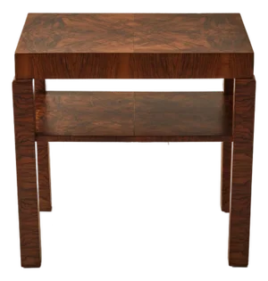Italian Art Deco Burl Walnut Side Table, 1930's