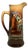 Early 20th Century Limoges Jean Pouyat Hand Painted Tankard: Jester & Parrot For Sale