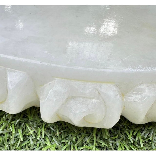 Stone Pair of 1930s Italian Carved Alabaster Guéridon Side Tables For Sale - Image 7 of 18