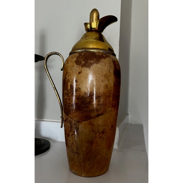 Mid-Century Modern 1940s Aldo Tura Lacquered Goatskin Carafe Pitcher For Sale - Image 3 of 9