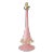 1950s Barovier & Toso Murano Glass Table Lamp – Pink & Gold Flecked With Sculpted Flowers For Sale