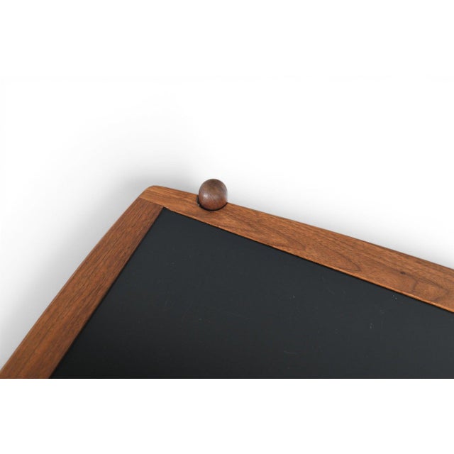 Mid 20th Century Danish Modern Bar Cart in Walnut + Black Laminate For Sale - Image 4 of 6