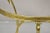 Brass Italian Hollywood Regency Brass Swan Tripod 2 Tier Round Occasional Side Table Base For Sale - Image 8 of 12
