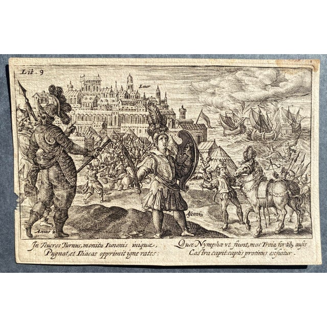 An engraving on laid paper by Crispijn van de Passe the Younger (Dutch, ca. 1594–1670). ‘Ascanius in the Trojan Camp,'...