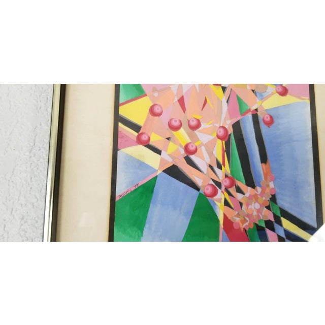 Green 1977Ronnie Postmodern Geometric Abstract Painting/ Sold For Sale - Image 8 of 11