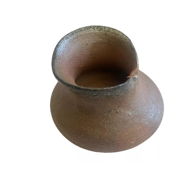 1960s Mid Century Modern Ceramic Pottery Weed Pot Vintage Retro For Sale - Image 5 of 6