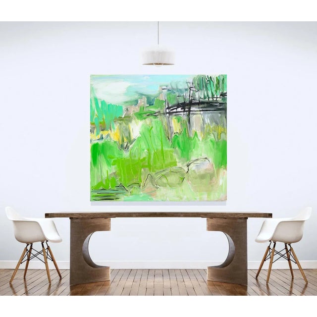 "Highlands" by Trixie Pitts Large Abstract Oil Painting on Linen For Sale - Image 11 of 12