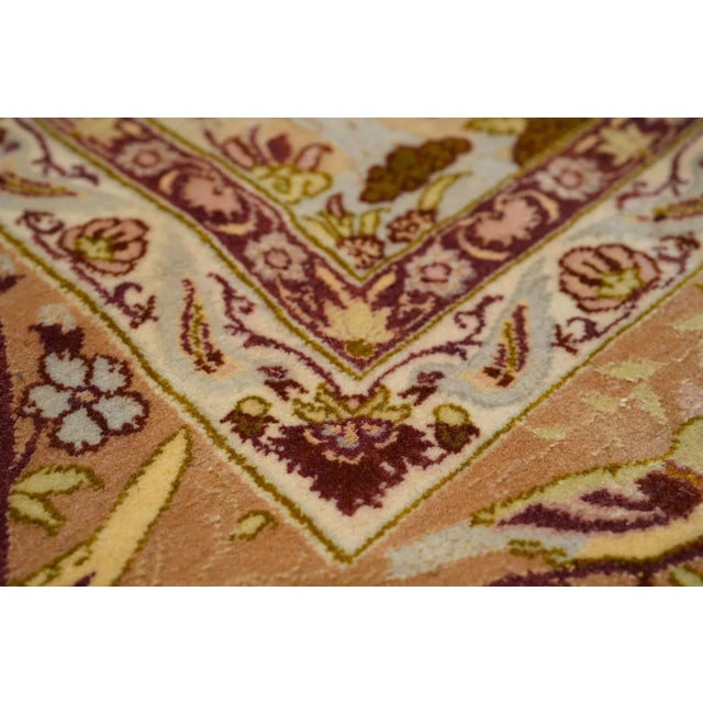 Extremely Fine Persian Isfahan Wool and Silk Rug 5'1'' X 7'7'' For Sale - Image 9 of 12