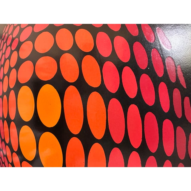 Beige German Artist, Large Pair of Op Art Wall Objects, 20th Century, Enamel Screenprints, Set of 2 For Sale - Image 8 of 18