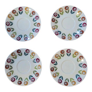 Set of 4 Vintage Swedish Bellis Saucers by Eva Bladh For Sale