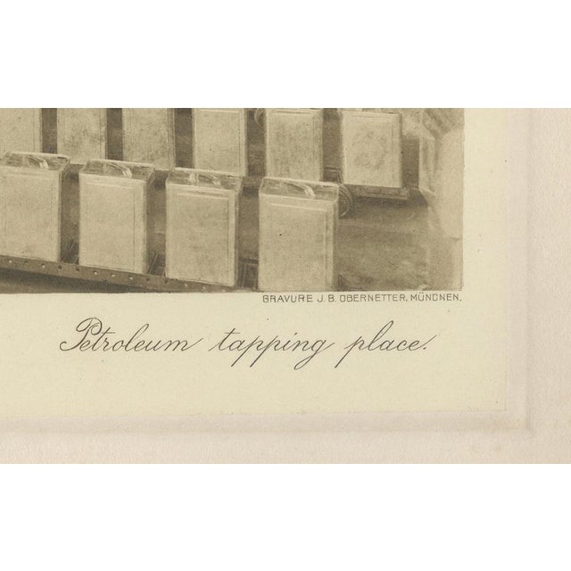 Petroleum tin factory & filling operations — kleingrothe photogravure, sumatra c.1900 this original photogravure by carl...