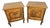 Vintage French Louis Oak Nightstands, Set of 2 For Sale