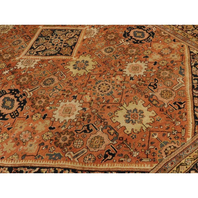 Genuine Hand Knotted Authentic Antique Persian Mahal Rug 12'x 8'10" For Sale - Image 11 of 18