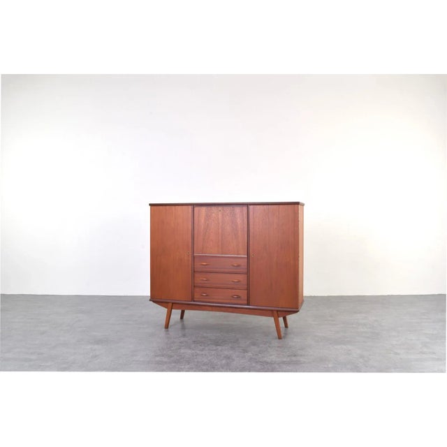 Mid-Century Danish Teak Highboard, 1960s For Sale - Image 4 of 18